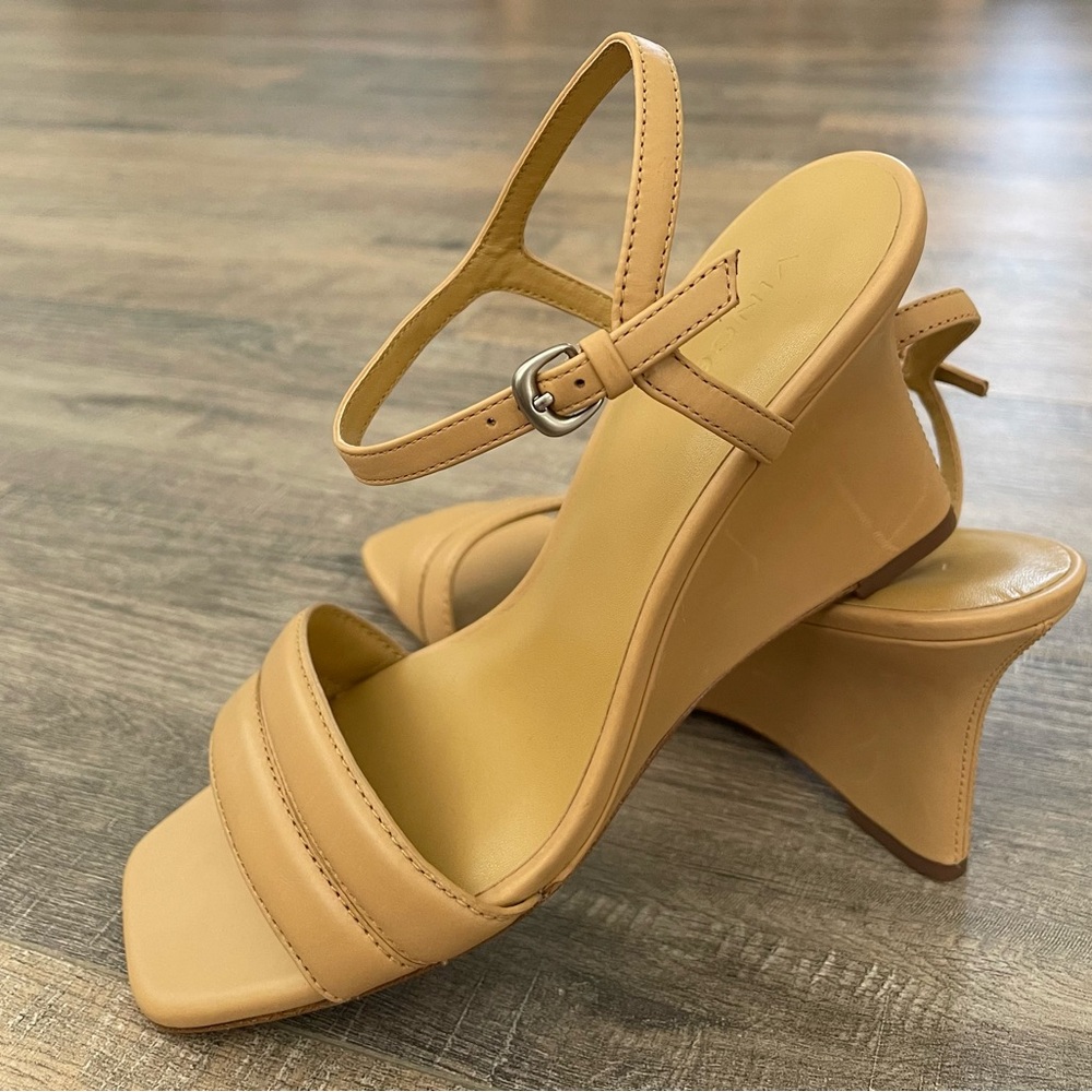 New Vince Prema Leather Wedge Sandal size 11 - Picture 5 of 8